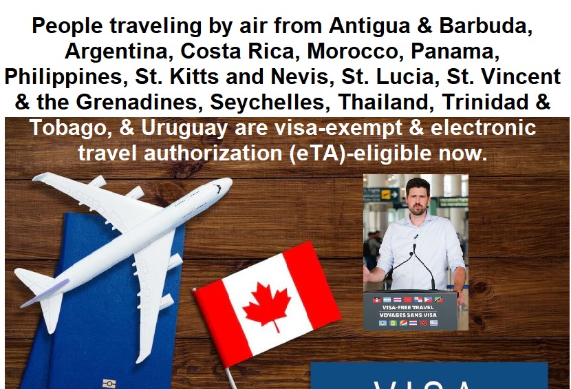 The residents of 13 more countries will be eligible to visit Canada without a travel visa.  They will be visa-exempt and eTA-eligible, as long as they have either held a Canadian visa in the last 10 years or currently hold a US non-immigrant visa.